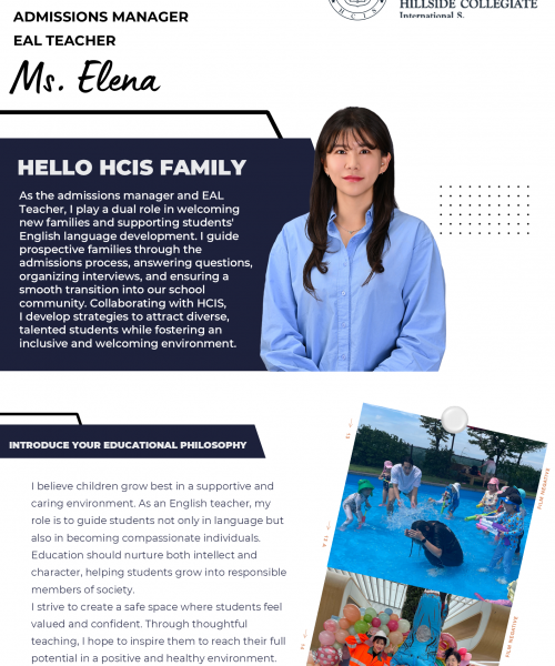 Admission Manager & EAL Teacher